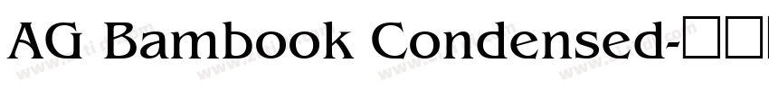 AG Bambook Condensed字体转换